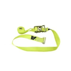 2" x 12' Heavy-Duty Yellow Ratchet Strap - E Series CC2009 | High-Strength Polyester with Ratchet Mechanism for Secure Heavy Load Transport