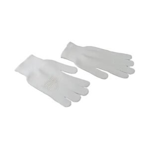 Gloves with Gripper PVC Dots - White, Durable Cotton Blend, Enhanced Grip for Warehouse & Assembly Work (12 Pairs) - MA9401