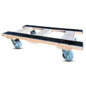 20 Inch x 36 Inch Oak H-Frame Furniture Dolly - 1800 lbs Capacity | 4 Inch Non-Marking Thermo Rubber Wheels | USA-Made