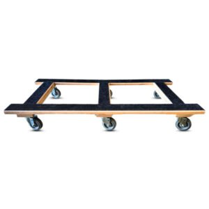RoverMax CentiRoller Dolly | 50"x24" Deck | 4" Diameter 6-Wheel H-Frame Dolly with 1250 lbs Capacity for Professional Movers