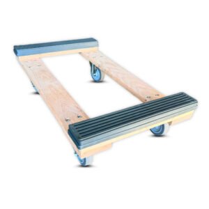 18 Inch x 32 Inch WindyCity Hauler Chicago Style Oak Dolly - 1000 lbs Capacity | 3.5 Inch Thermo Wheels | Gray Non-Marking End Caps | USA-Made