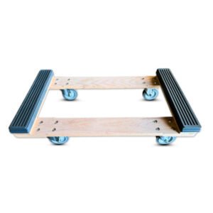 18 Inch x 32 Inch WindyCity Hauler Chicago Style Oak Dolly - 1000 lbs Capacity | 4 Inch Thermo Wheels | Gray Non-Marking End Caps | USA-Made