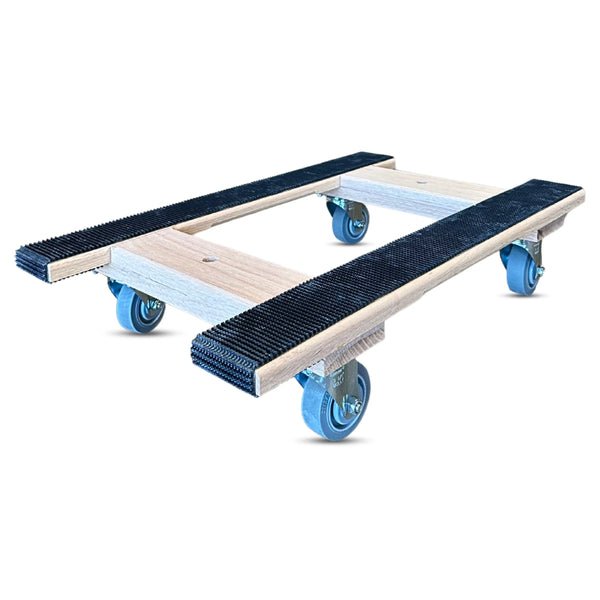 18 Inch x 30 Inch Oak H-Frame Furniture Dolly - 1000 lbs Capacity | 3.5 Inch Non-Marking Wheels | USA-Made